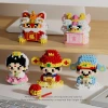 The national trend building block micro-particle God of Wealth figure-making and Matchmaker series children's assembly toys are compatible with Lego details Picture